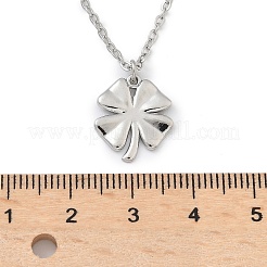 Clover 304 Stainless Steel Pendant Necklaces&nbsp;NJEW-M109-01P