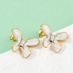 304 Stainless Steel Butterfly Stud Earrings&nbsp;EJEW-S268-01G-B