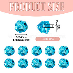 10Pcs Glass Imitation Austrian Crystal Beads&nbsp;GLAA-TADJ0001-11G