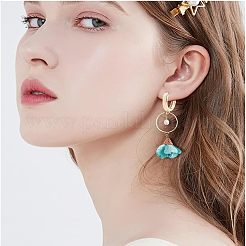 40Pcs 4 Style Rack Plating Eco-friendly Brass Huggie Hoop Earring Findings&nbsp;KK-FH0003-98