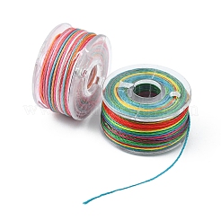 25 Rolls 25 Colors Round Segment Dyed Waxed Polyester Thread String&nbsp;YC-YW0001-02A