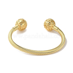 Rack Plating Brass Cuff Bangles&nbsp;BJEW-H326-04G