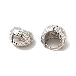Rack Plating Brass Chubby Hoop Earrings for Women&nbsp;EJEW-H091-40P