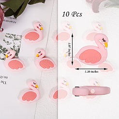10Pcs Cartoon Flamingo Silicone Beads&nbsp;JX703A