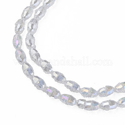 Electroplate Transparent Glass Beads Strands&nbsp;EGLA-N002-35-C02