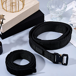 Adjustable Nylon Waistbands with Black Alloy Buckles for Outdoor&nbsp;AJEW-WH0643-212A-01