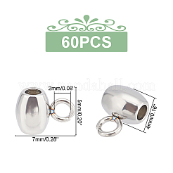 60Pcs 304 Stainless Steel Tube Bails&nbsp;STAS-DC0006-85