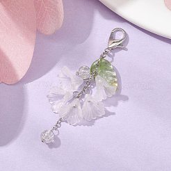 2Pcs Acrylic Flower Pendant Decoration&nbsp;AC-CJC176-P