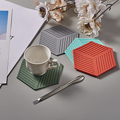 Hexagon PVC Hot Pads Heat Resistant Sets&nbsp;CF-TAC0001-09