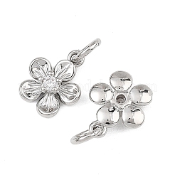 SHEGRACE Valentine's Day Brass Clear Cubic Zirconia Charms&nbsp;XGRQ3P737-577P