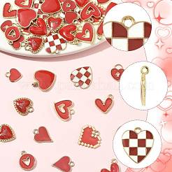 44Pcs 11 Styles Alloy Enamel Pendants&nbsp;ENAM-FS0004-28