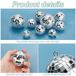 Mirror Ball Reflective Ball Pendants&nbsp;DIY-WH0570-26