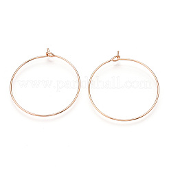 Long-Lasting Plated Brass Hoop Earrings Findings&nbsp;KK-K204-179LG-NF