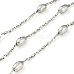 Tarnish Resistant 304 Stainless Steel Oval Link Chains&nbsp;CHS-M005-01P