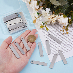 40Pcs 201 Stainless Steel Pendants&nbsp;STAS-DC0016-30A