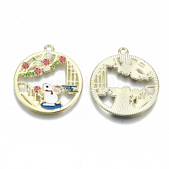 Chinese Style Alloy Pendants&nbsp;LS-RESI-R431-10-RS