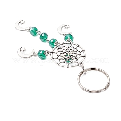 Woven Net/Web with Moon Alloy Keychain&nbsp;KEYC-JKC01242