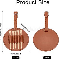 2Pcs 2 Colors Imitation Leather Golf Tees Storage Bags&nbsp;AJEW-CA0003-31