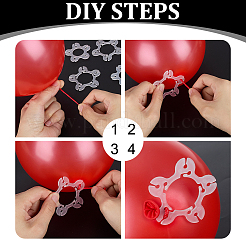 300Pcs 2 Styles Plastic Flower Shape Balloon Clips Holders&nbsp;DIY-WR0005-02