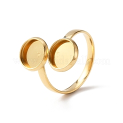 Adjustable 304 Stainless Steel Cuff Ring Components&nbsp;KK-WH0027-32