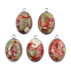 Assembled Peridot and Rose Quartz Pendants&nbsp;X-G-T111-01