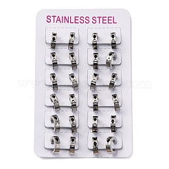 304 Stainless Steel with Enamel Earrings&nbsp;EJEW-M001-20B-P