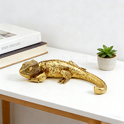Resin & Iron Lizard Figurines Ornaments&nbsp;DJEW-WH0016-97