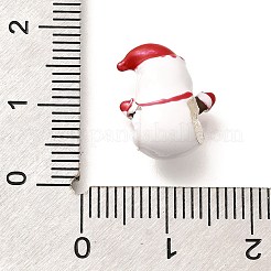 Christmas Brass Enamel European Beads&nbsp;KK-R212-15C-P
