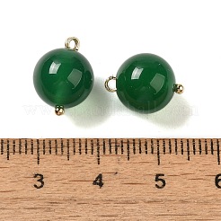 Natural Green Onyx Agate(Dyed & Heated) Sphere Charms&nbsp;G-G110-01G-03