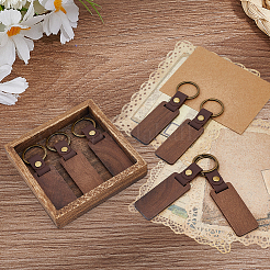 40Pcs Walnut Wood Keychains&nbsp;KEYC-MA0001-01