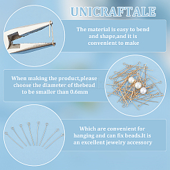200Pcs 304 Stainless Steel Eye Pins&nbsp;STAS-UN0054-76