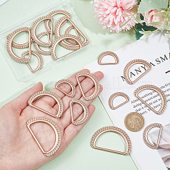 20Pcs 5 Style Alloy D Rings&nbsp;FIND-WR0006-87