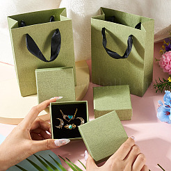 3Pcs Square Paper Jewelry Display Cases&nbsp;CON-TA0001-39E-01