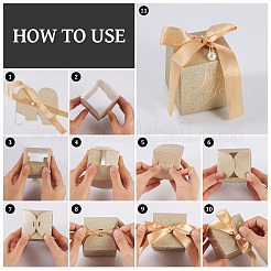 10Pcs Square Folding Candy Boxes&nbsp;CON-TA0001-15