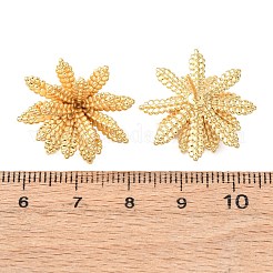 Flower Brass Stud Earrings&nbsp;EJEW-D346-06G