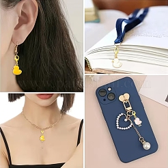 6Pcs Alloy Enamel Chick Pendant Decorations&nbsp;HJEW-YW00360