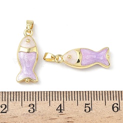 Brass Enamel Pendants&nbsp;KK-Z134-06G-03