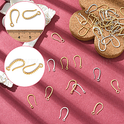 40Pcs 4 Colors Long-Lasting Plated Brass Ear Wire&nbsp;KK-SC0006-51