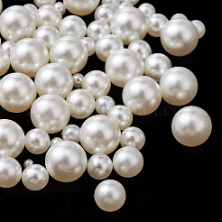 300Pcs 6 Sizes ABS Plastic Imitation Pearl Round Beads&nbsp;MACR-YW0002-67