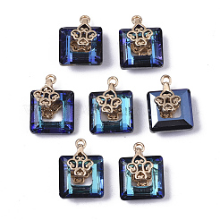 Electroplate Glass Charms&nbsp;EGLA-N005-002A