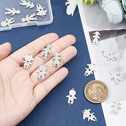 16Pcs 4 Style 201 Stainless Steel Connector Charms&nbsp;STAS-UN0035-52