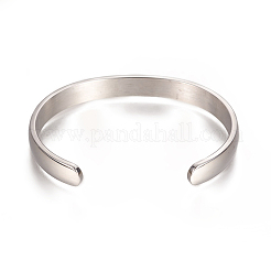 Tarnish Resistant 304 Stainless Steel Cuff Bangles&nbsp;LS-STAS-I110-10-8mm-P