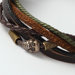 Adjustable Retro Multi-strand Bracelets&nbsp;BJEW-J111-02B
