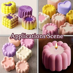2Pcs 2 Styles Square Circular Cake Baking Silicone Molds&nbsp;ST-CJ0043-083