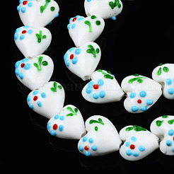 Handmade Bumpy Lampwork Beads Strands&nbsp;LAMP-N029-011F