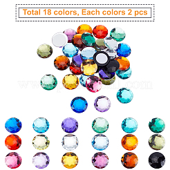 36Pcs 18 Colors Extra Large Jewelry Sticker&nbsp;TACR-FG0001-02