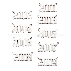 Stainless Steel Birth Year Charms&nbsp;STAS-CJ0001-106