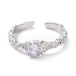 Cubic Zirconia Open Cuff Ring&nbsp;LS-RJEW-D119-10P