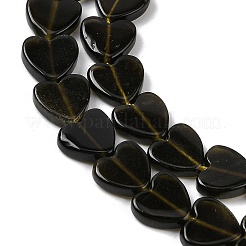 Natural Golden Sheen Obsidian Beads Strands&nbsp;G-M403-A46-03