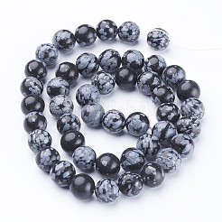 Natural Snowflake Obsidian Beads Strands&nbsp;GSR009